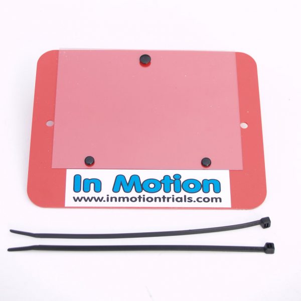 Trials Front Number Plate Red