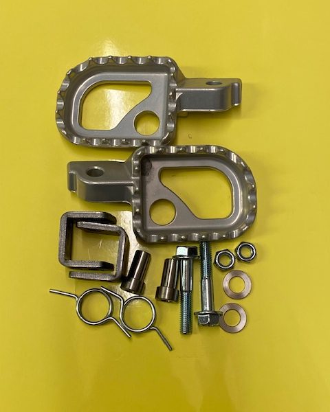 Footrest Kit  ALLOY  Universal with Weld on Brackets ** WIDE **