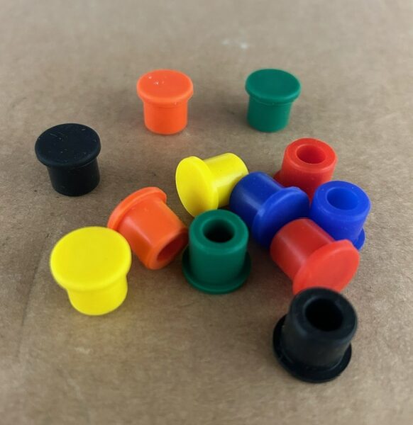 Rubber Coloured Valve Caps (pair)